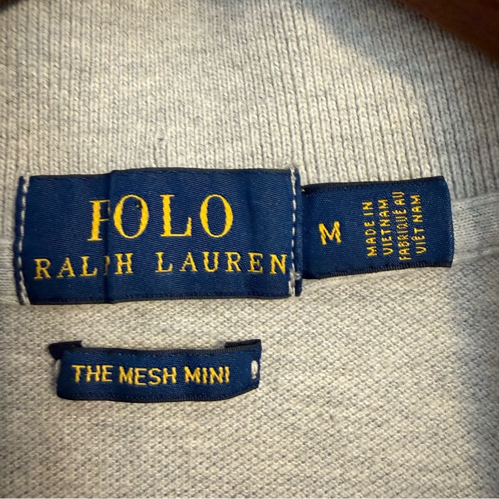 Polo Ralph Lauren Women’s Medium Gray Bear Logo Mesh Polo Dress - Picture 3 of 7